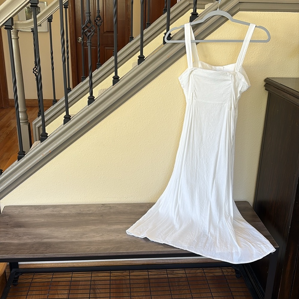 Forever 21 Elegant White Button-Down Dress Size Small - Picture 8 of 13